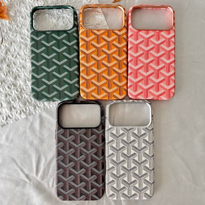 Sleek MagSafe Leather Magnetic Case for iPhone 17 Pro Max - Stylish Shockproof Protection with Elegant Patterns and Microfiber Lining