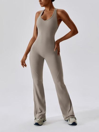 Elevate Your Workout with Our Women's Backless Sports Jumpsuit - Quick-Drying, Tummy Control, and Stylish U-Neck Design for Ultimate Comfort in Yoga and Gym Sessions