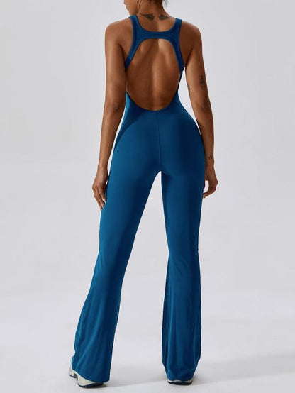 Elevate Your Workout with Our Women's Backless Sports Jumpsuit - Quick-Drying, Tummy Control, and Stylish U-Neck Design for Ultimate Comfort in Yoga and Gym Sessions