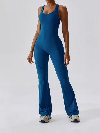 Elevate Your Workout with Our Women's Backless Sports Jumpsuit - Quick-Drying, Tummy Control, and Stylish U-Neck Design for Ultimate Comfort in Yoga and Gym Sessions